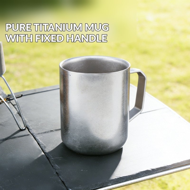 High End Outdoor Insulated Titanium Bottle in Alpine Environment