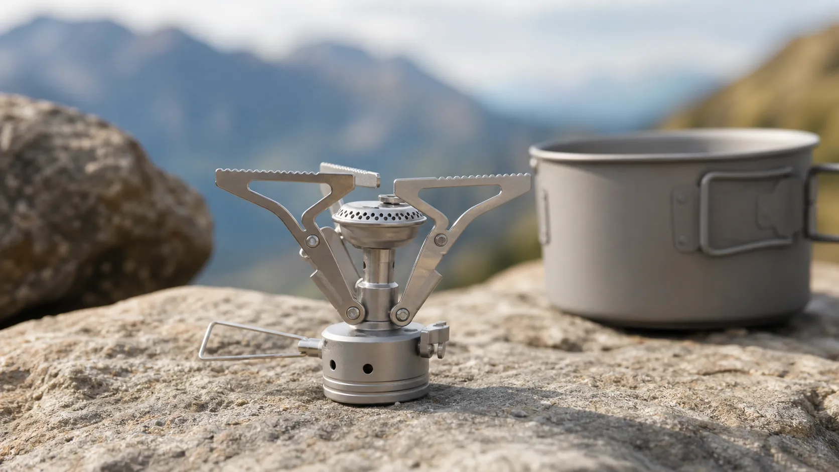 25g Titanium Folding Camping Stove for Coffee Brewing