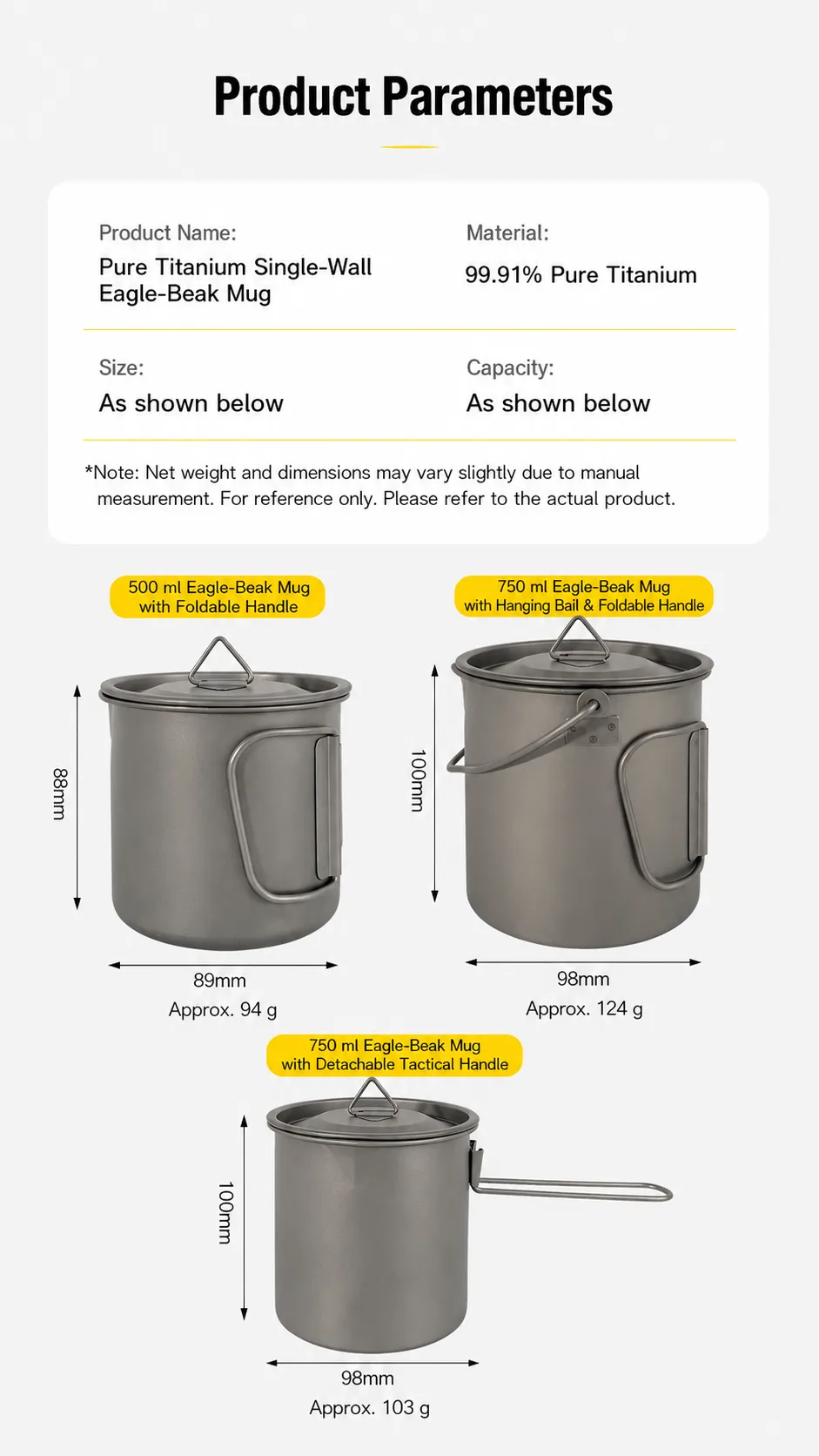 Custom Titanium Drinkware Options